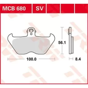 TRW SV Series Sindered Brake Pads BMW K / R 850-1200cc 88-01