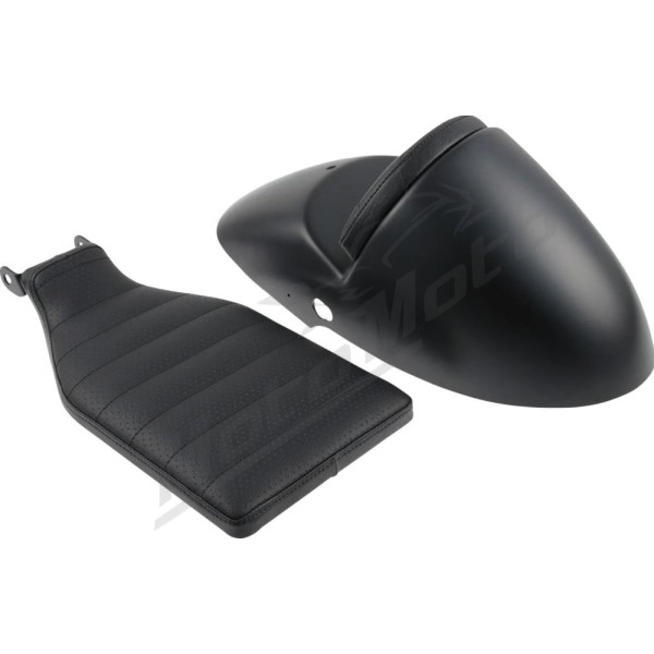 CULT WERK Galinis sparnas juodas Cafe su sėdyne Harley Davidson XL 883-1200cc 2004-2022