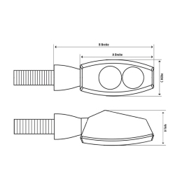 HIGHSIDER Surface LED universalūs posūkiai HONDA ADV, FORZA 350/750cc 21-24 