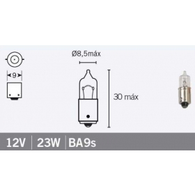 Light bulb BA9S 12V/23W 1pc