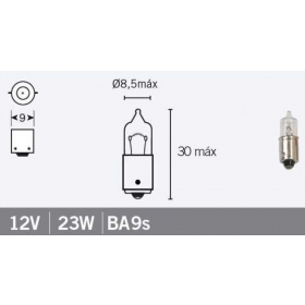 Lemputė BA9S 12V/23W 1vnt.