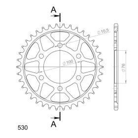 Supersprox Rear sprocket 530 38T Suzuki GR650 83-85