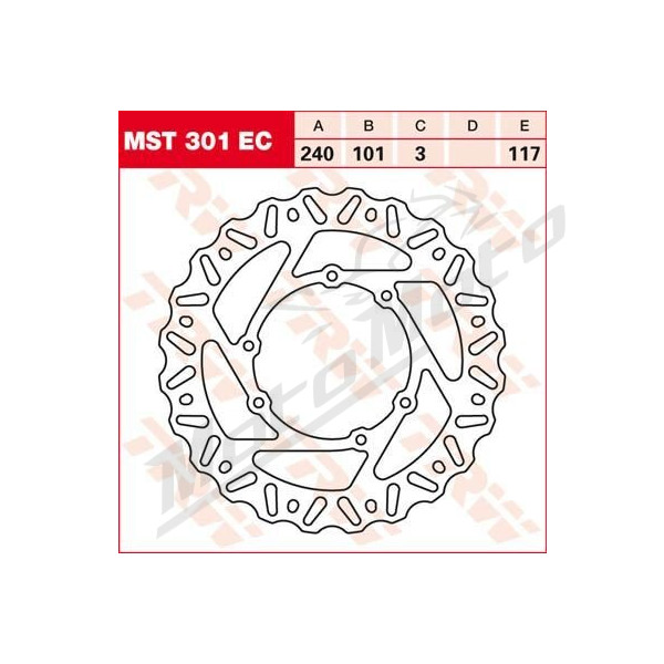 TRW EC Cross Design Brake Rotor Honda CR R / CRF 125-500cc 95->
