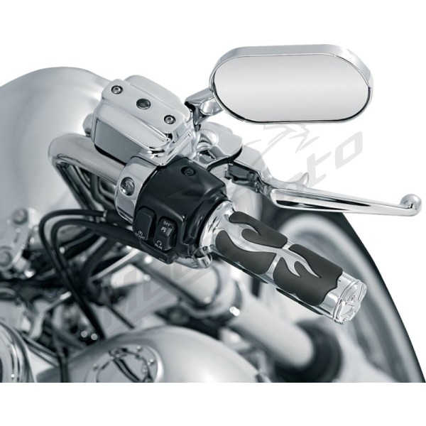 KURYAKYN ISO Flame rankenėlės Ø25.4mm Harley Davidson FLD / FLHT / FLHTI / FLSTC / FXR / XL / XR 883/1800 82-22 