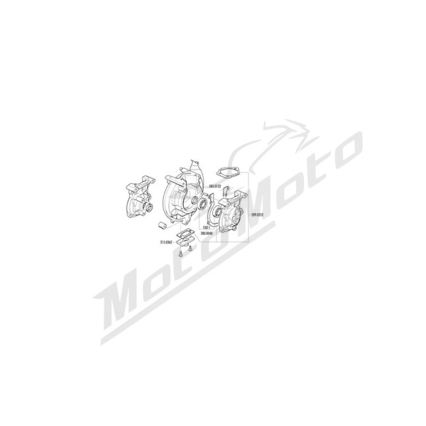 POLINI Engine Crankcase SI Piaggio Grillo / Si 50cc 76-95