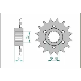 AFAM plieninė standartinė priekinė žvaigždutė 37600 - 525 15-17 dantukų APRILIA SHIVER / DORSODURO / CAPONORD 750-1200cc 07-21
