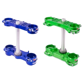 XTRIG ROCS Tech Priekinės šakės tiltelis mėlynas Kawasaki KX250F / 450F 2013-2020
