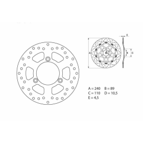BREMBO Serie Oro Round Fixed Brake Disc front SUZUKI UH 200 BURGMAN 2007-2013