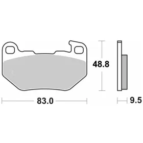 SBS LS Street Excel 993H.LS Sintered Rear Brake Pads Harley Davidson / Livewire 975-1200cc 21-25