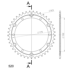 JT / Supersprox Rear sprocket 853.40 Black