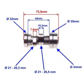 Paskirstymo velenas 110cc 4T