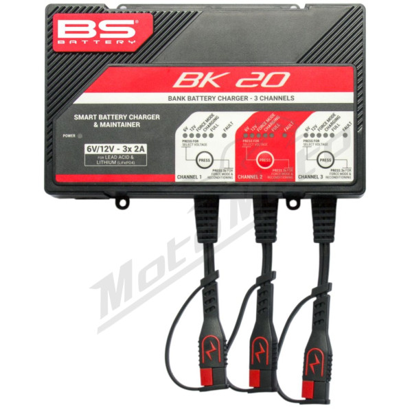Akumuliatoriaus parkovėjas BS BATTERY SMART 12V 3X2A