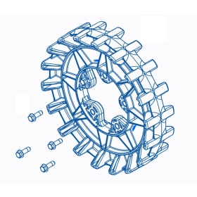 Camso Sprocket 18 teeth 4S, 5 bolt 3/8-16 x 1 1/4