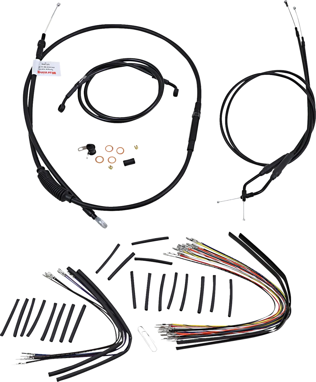 BURLY BRAND T formos vairams plieno / lynų / elektros laidų prailginimo kompl. Harley Davidson 883-1200cc 2007-2013