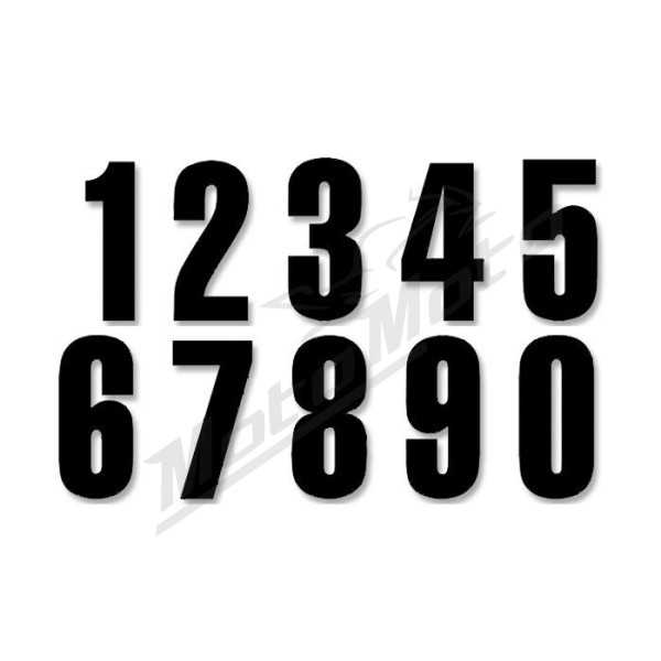 BLACKBIRD RACING Number Kit from 0 to9 130x70 mm, black