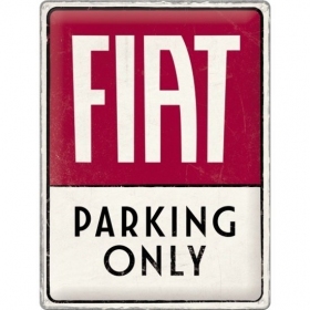 Metal tin sign FIAT PARKING 30x40