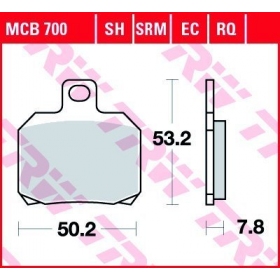 STABDŽIŲ TRINKELĖS TRW MCB700 STANDARD