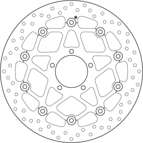 BREMBO Serie Oro apvalus plaukiojantis stabdžių diskas priekinis DUCATI SCRAMBLER SIXTY2 400 2016-2021