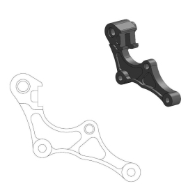 MOTO-MASTER SM Street Front Brake Caliper Adaptor 320mm Honda CRF 250-450 19-26