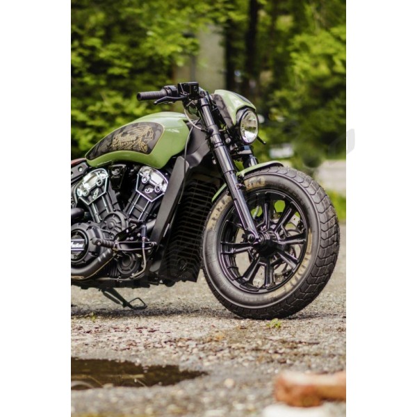 CULT WERK Headlight Mask Black INDIAN SCOUT 2018-2026