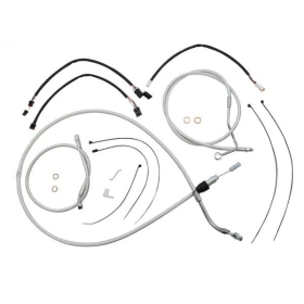 MAGNUM SHIELDING Sterling Chromite handlebars Cables / Lines Kit 38/43cm Harely Davidson FLH / FLHT / FLHTK / FLHXSE 1750/1977 21-24