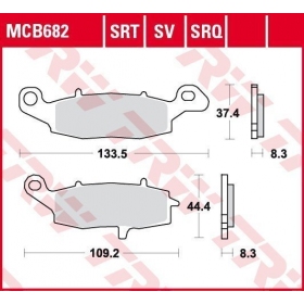 BRAKE PADS TRW MCB682 STANDARD