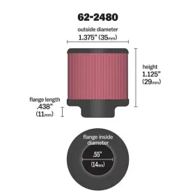 K&N Crankcase Vent Filter Ø14mm