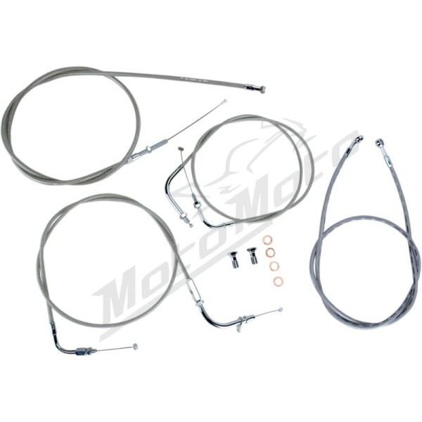 BARON Stainless Handlebar Cable/Line Kit YAMAHA XVS 650 98-16