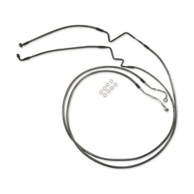 MAGNUM SHIELDING Front Lower Brake Line Kit ABS Black Harley Davidson FLH / FLHRXS / FLHX / FLTRT / FLTRXSE 1690/1977 14-24