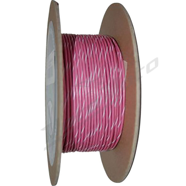 NAMZ OEM spalvos laido ritė Rožinė / balta 18 AWG 30,5m