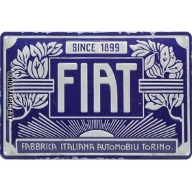 Metal tin sign FIAT SINCE 1899 20x30