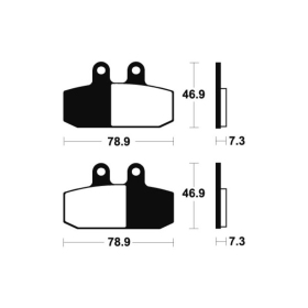 TECNIUM Scooter Organic Brake pads - ME293 Aprilia Atlantic/Arrecife 500 02-05