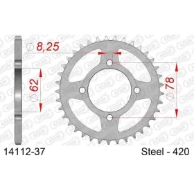 AFAM Steel Standard Rear Sprocket 420 37 teeth