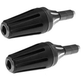 Universal frame sliders aluminium M8 black 2pcs