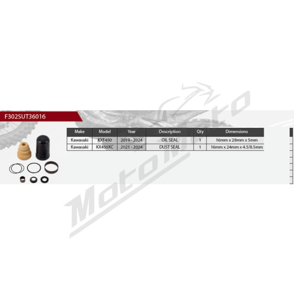 SHOWA Rear Shock Absorber Repair Kit Kawasaki KX 450cc 19-24