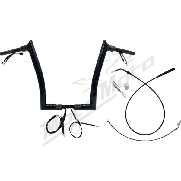 FAT BAGGERS INC. Pointed Top Handlebar Kit Black 89x35.5cm Harley Davidson FLHX / FLHXXSE / FLTRX / FLTRXSE 1868-1977 23-26