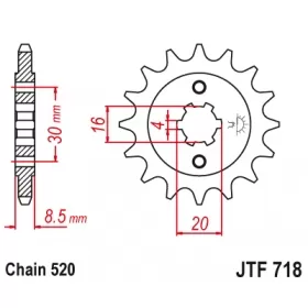 Front sprocket JTF718