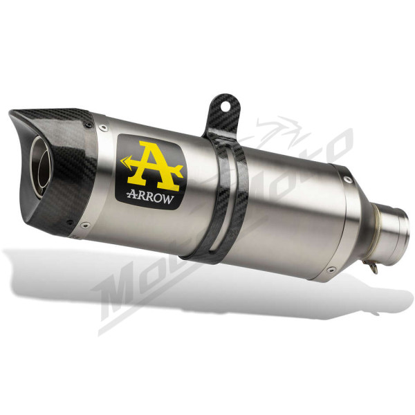 Arrow Street Thunder Titanium Muffler Carbon End Cap Yamaha MT 125 14-19