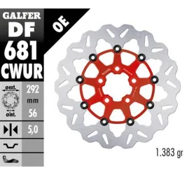 GALFER Galinis stabdžių diskas raudonas Harley Davidson XL / XLH / FXDF / FXDL / FLTRU / FLSTC / FLHRI 883-1917 86-25