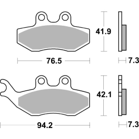 SBS 168HF Street Ceramic Organic Brake Pads Aprilia / Beta / Derbi / Fantic / Generic / Peugeot / Yamaha 50-400cc 00-18