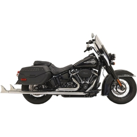 BASSANI XHAUST True Dual Exhaust System with Fishtail Ends Harley Davidson 1750-1923cc 2018-2026
