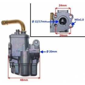 Carburetor 12mm (Manual choke) (screwed on)