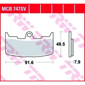 BRAKE PADS TRW MCB747SV ROUTE