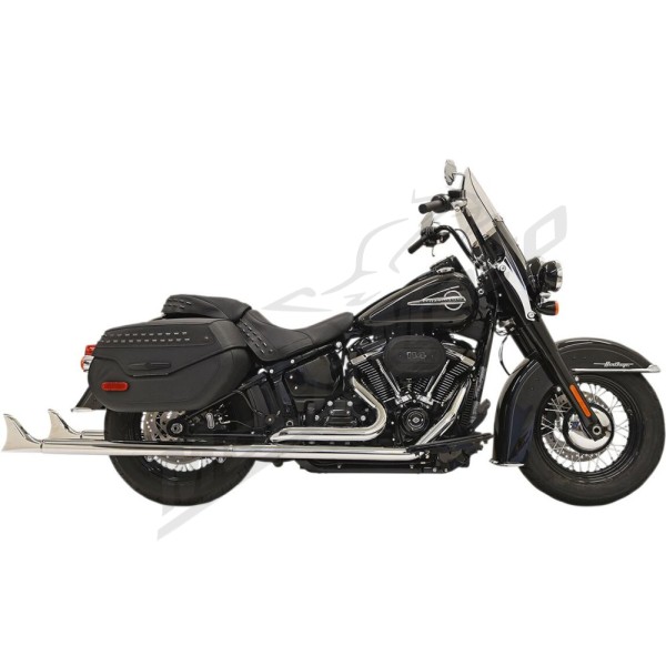 BASSANI XHAUST True Dual Exhaust System with Fishtail Ends Harley Davidson 1750-1923cc 2018-2026