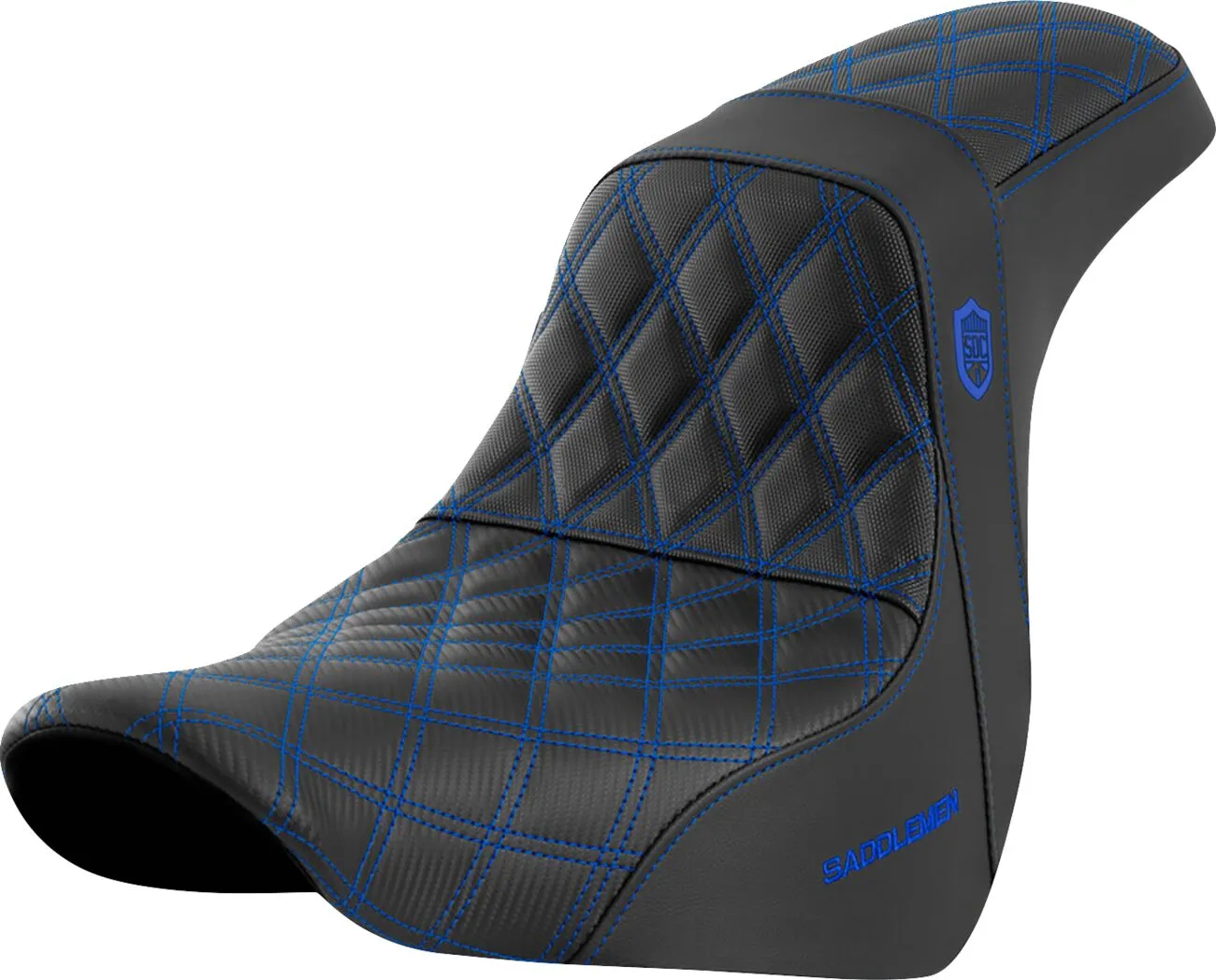 SADDLEMEN Pro Series SDC Performance Grip Seat Blue Harley Davidson FLSB / FXLR / FXLRS / FXLRST 1750-1923cc 18-25