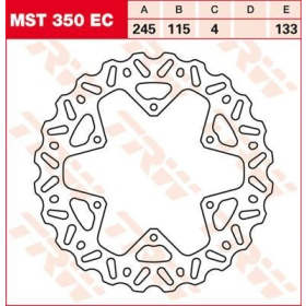 TRW EC Cross Design Rear Brake Rotor 245mm Yamaha WR / YZ 125-450cc 01-24