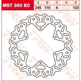 TRW EC Cross Design Rear Brake Rotor 245mm Yamaha WR / YZ 125-450cc 01-24