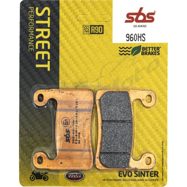 SBS HS Street Excel 960HS Sintered Front Brake Pads BMW R / S 1000-1250cc 19-24