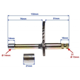 Kickstarter shaft SYM ALLY/ CELLO/ CROX/ FIDDLE/ JET/ MIO/ ORBIT/ SYMPHONY/ TONIK/ X'PRO 50cc 05-19 4T