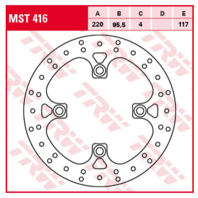 TRW Front Brake Disc YAMAHA YFM 700 GRIZZLY 07->